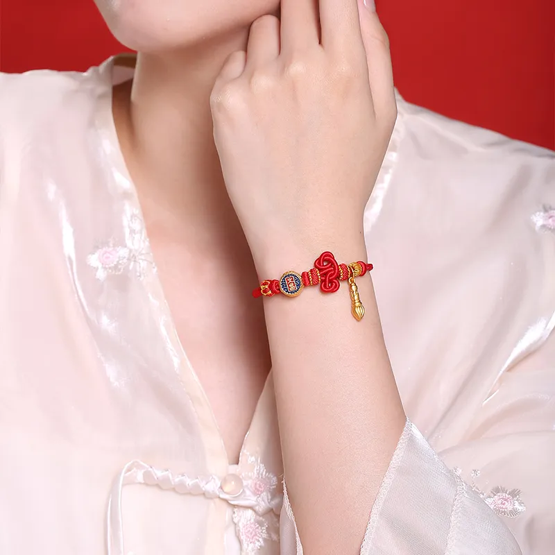 BYTHERE Alloy Bracelets Unisex Zodiac Year Red String Good Luck-13