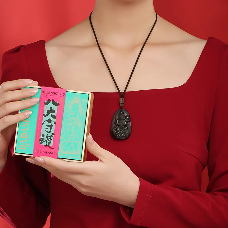 BYTHERE Obsidian Necklaces Unisex-29