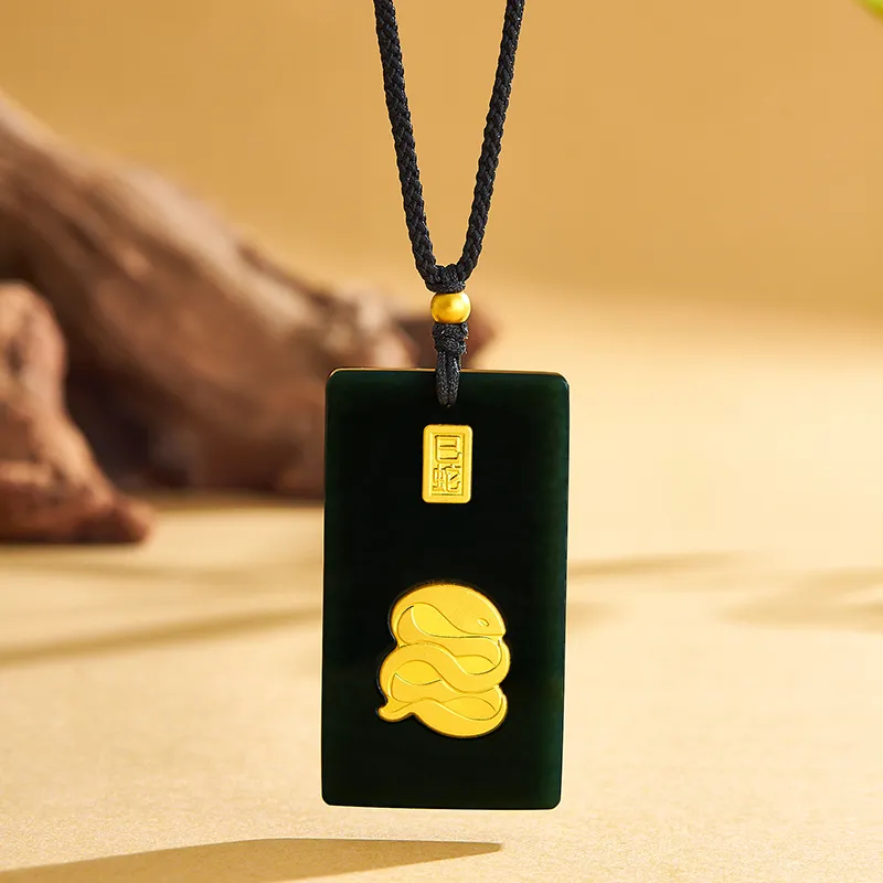 BYTHERE Hetian Jade Necklaces Green Jade Unisex-20