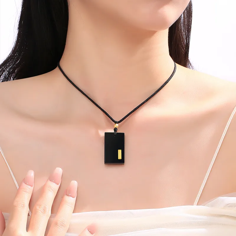 BYTHERE Hetian Jade Necklace Adjustable Pale Greenish White Jade Unisex-28