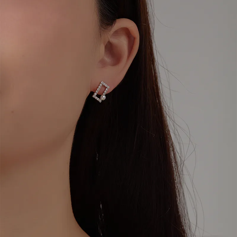 BYTHERE Pearl Stud Earrings Women's-1