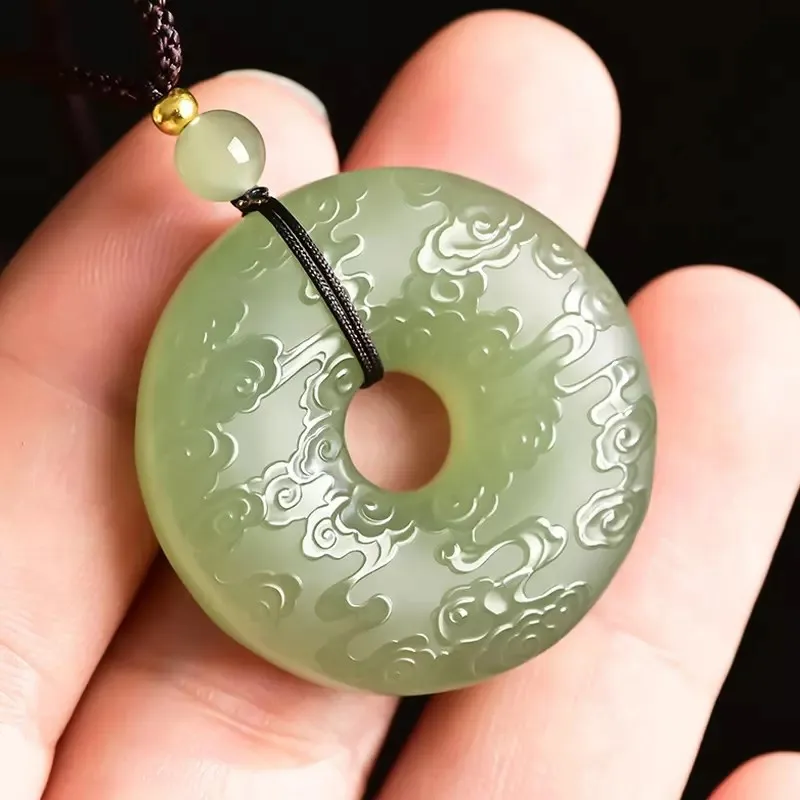 BYTHERE Hetian Jade Necklaces Green Jade Unisex-2