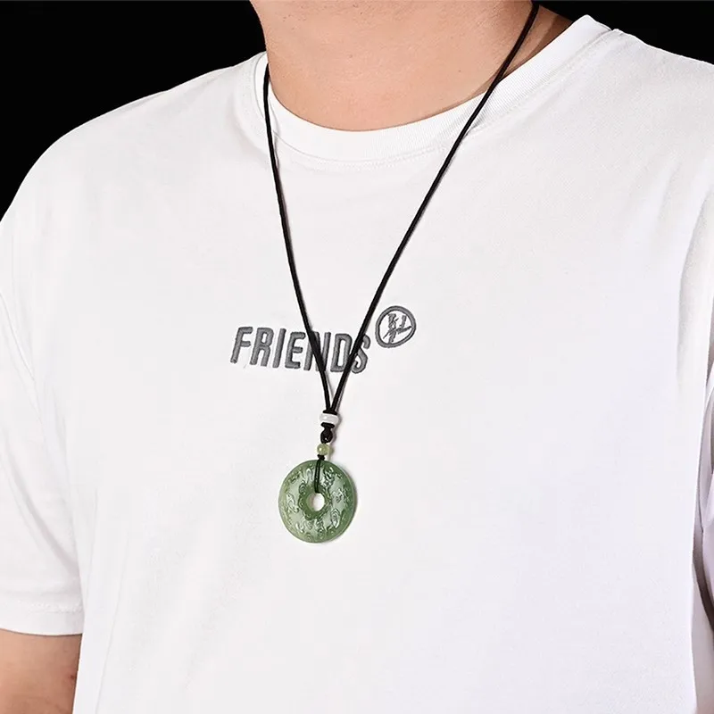 BYTHERE Hetian Jade Necklaces Green Jade Unisex-4