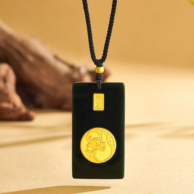 BYTHERE Hetian Jade Necklaces Green Jade Unisex-17