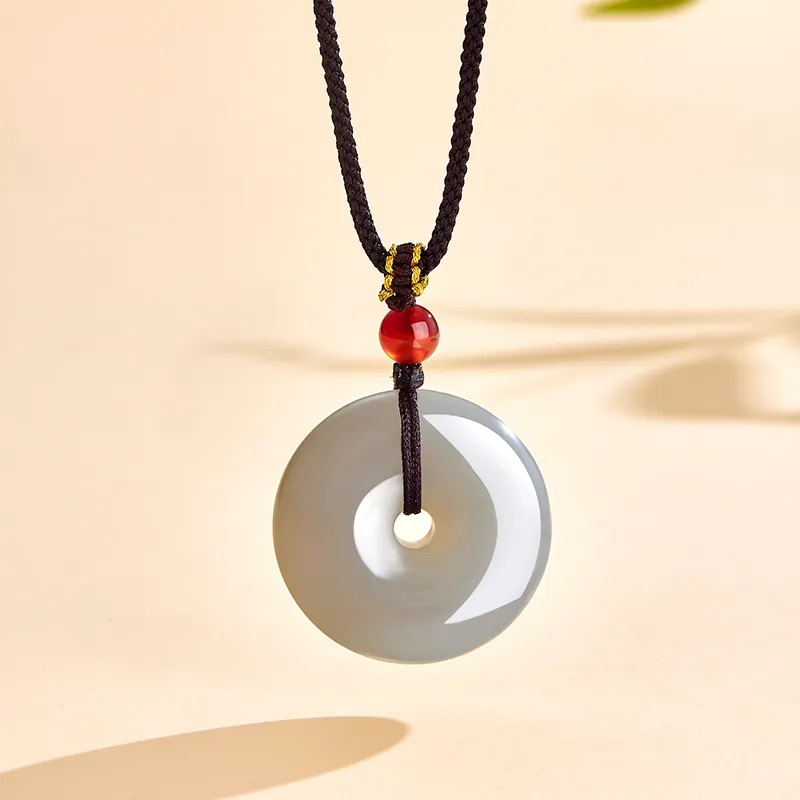 BYTHERE Hetian Jade Necklaces Smoky Purple Unisex-2