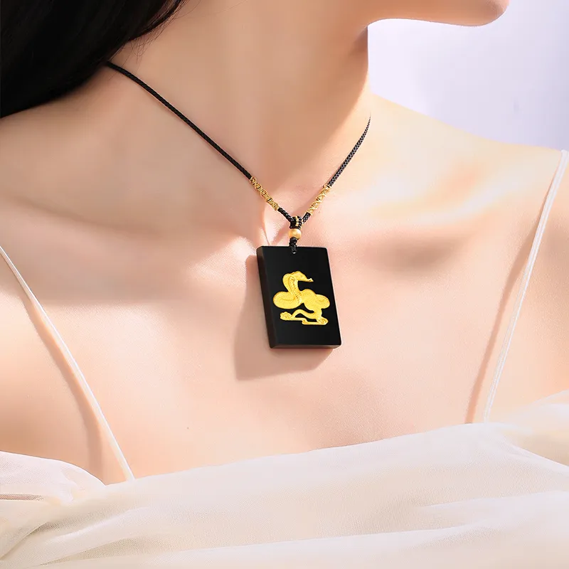 BYTHERE Hetian Jade Necklaces Green Jade Unisex-4
