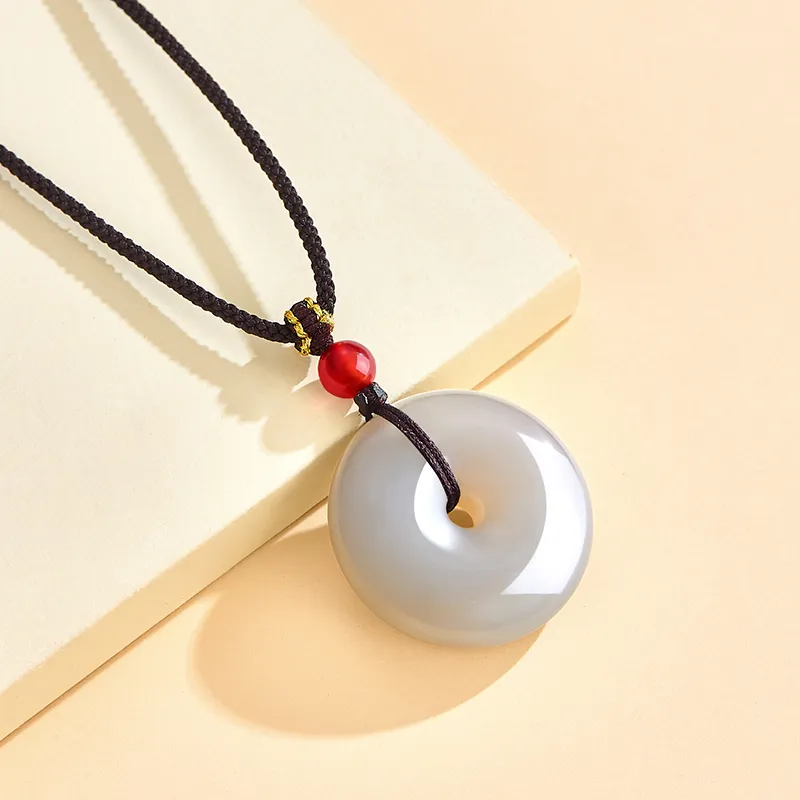 BYTHERE Hetian Jade Necklaces Smoky Purple Unisex-1