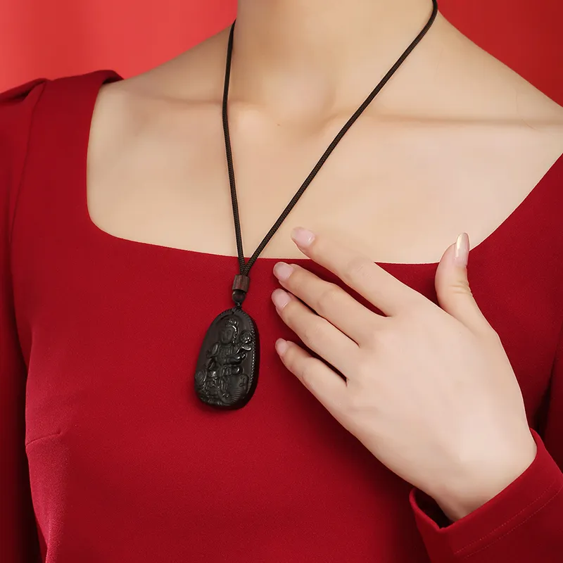 BYTHERE Obsidian Necklaces Unisex-10