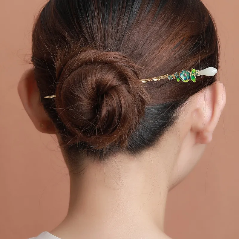 BYTHERE Hairpins Pale Greenish White Jade Women's-1
