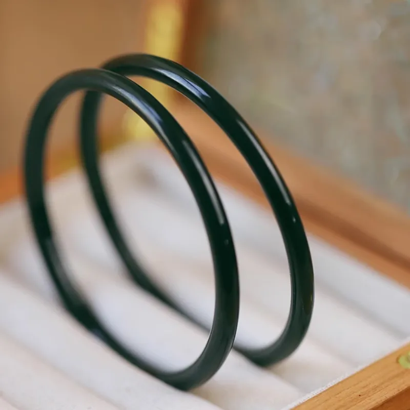 BYTHERE Hetian Jade Bangles Green Jade Women's-2