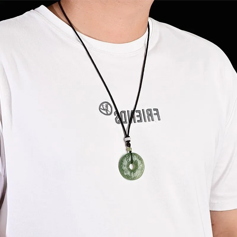 BYTHERE Hetian Jade Necklaces Green Jade Unisex-5