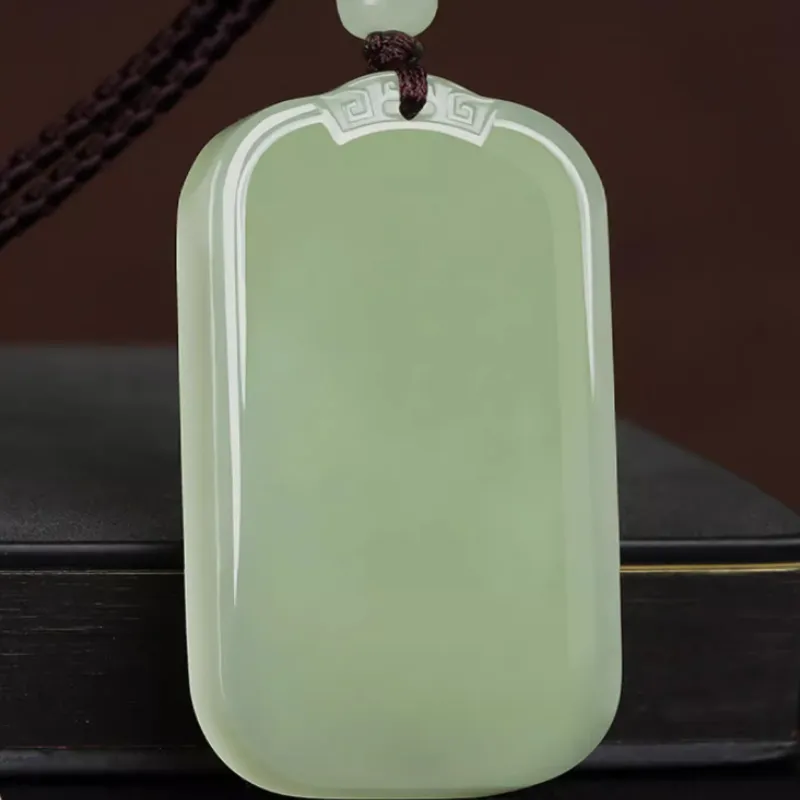 BYTHERE Necklaces Pale Greenish White Jade Unisex-3