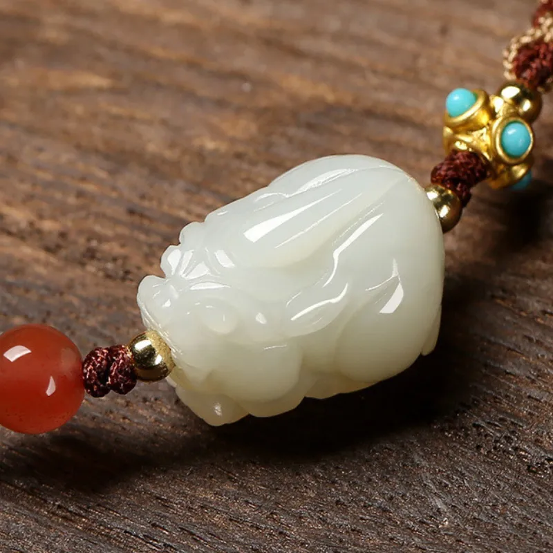 BYTHERE Hetian Jade Bracelets Pale Greenish White Jade Women's-5