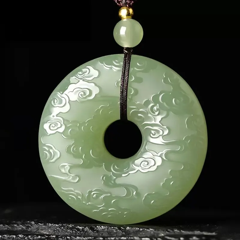 BYTHERE Hetian Jade Necklaces Green Jade Unisex-1