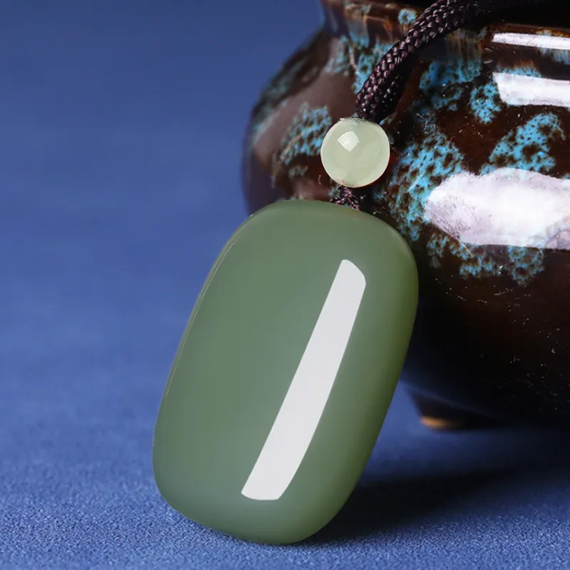 BYTHERE Hetian Jade Necklaces Pale Greenish White Jade Unisex-2