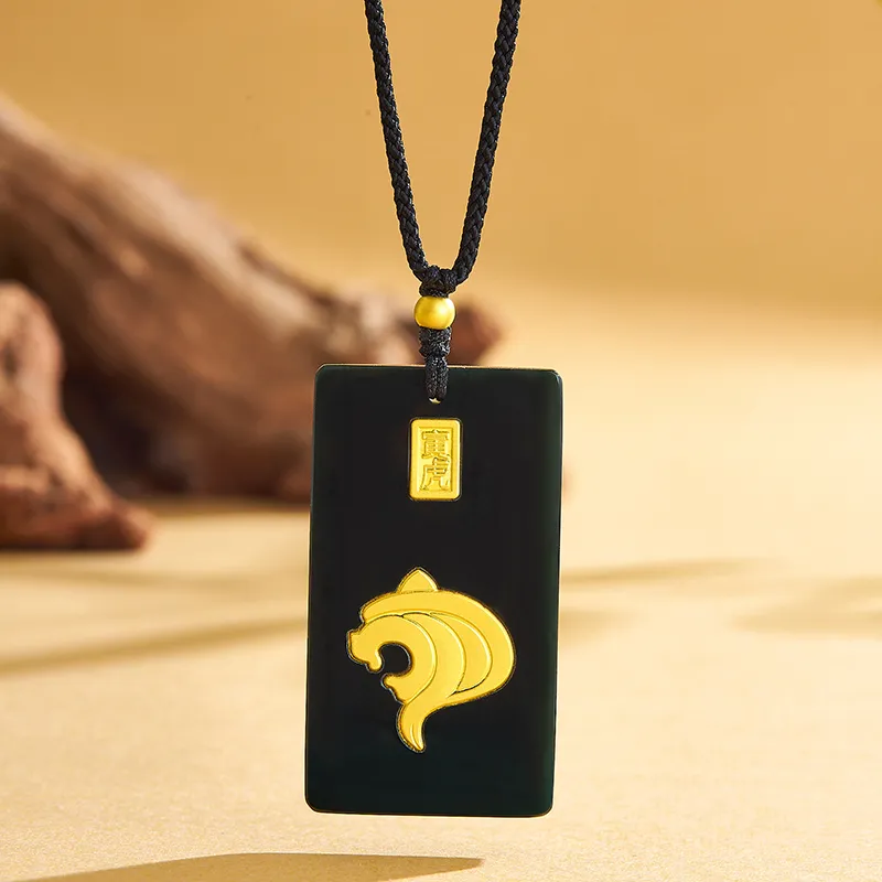 BYTHERE Hetian Jade Necklaces Green Jade Unisex-11