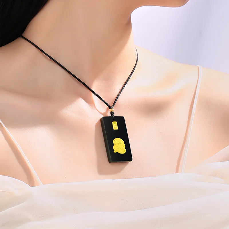 BYTHERE Hetian Jade Necklaces Green Jade Unisex-4