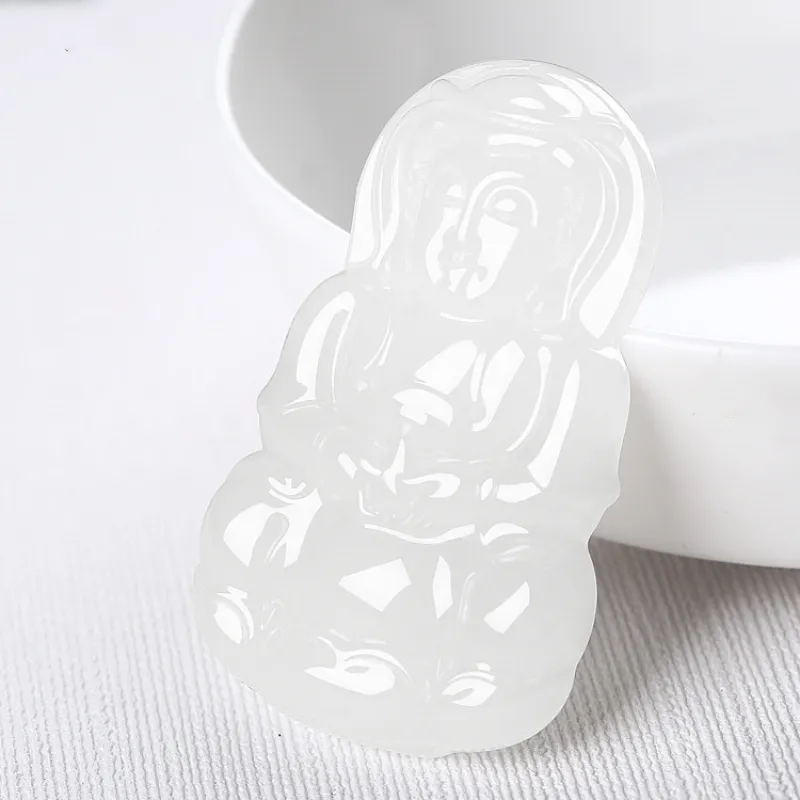BYTHERE Hetian Jade Pendants White Jade Unisex-1