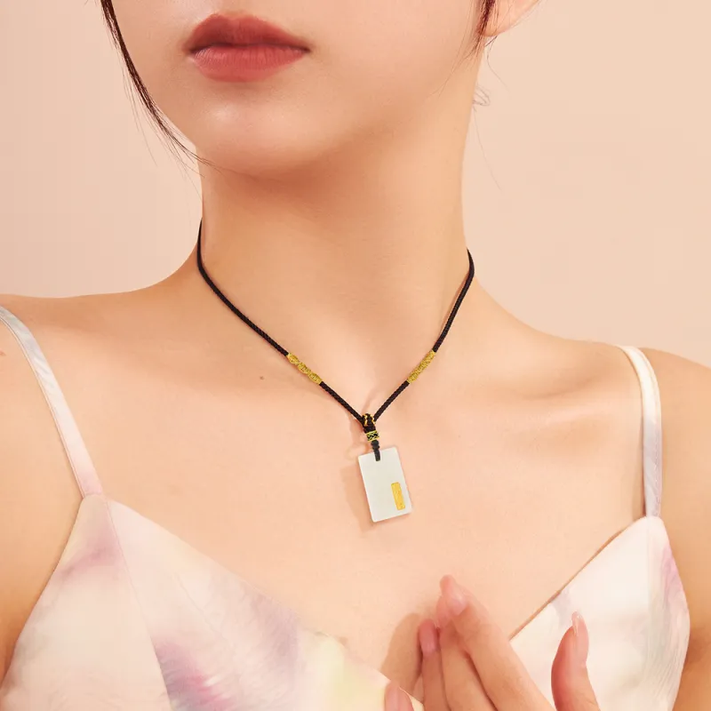 BYTHERE Hetian Jade Necklaces Green Jade Unisex-4