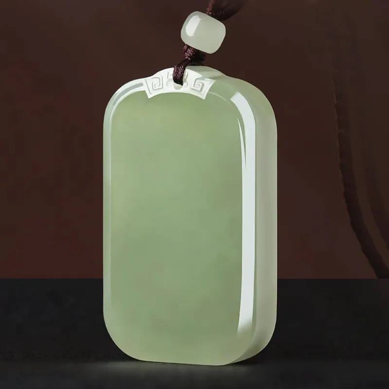 BYTHERE Necklaces Pale Greenish White Jade Unisex-2