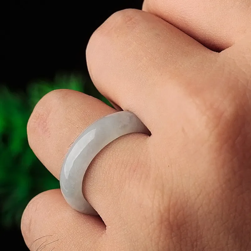 BYTHERE Glutinous Jade Rings Women's-4
