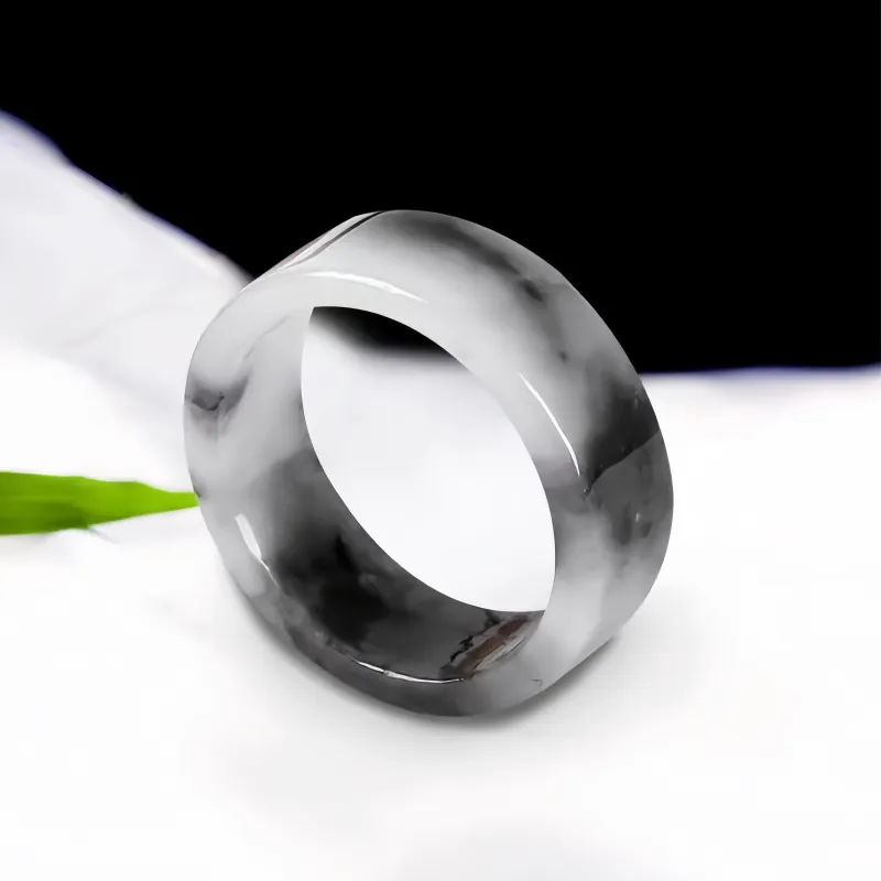 Lingxiang Yurun Glutinous Jade Jadeite Rings Unisex-6