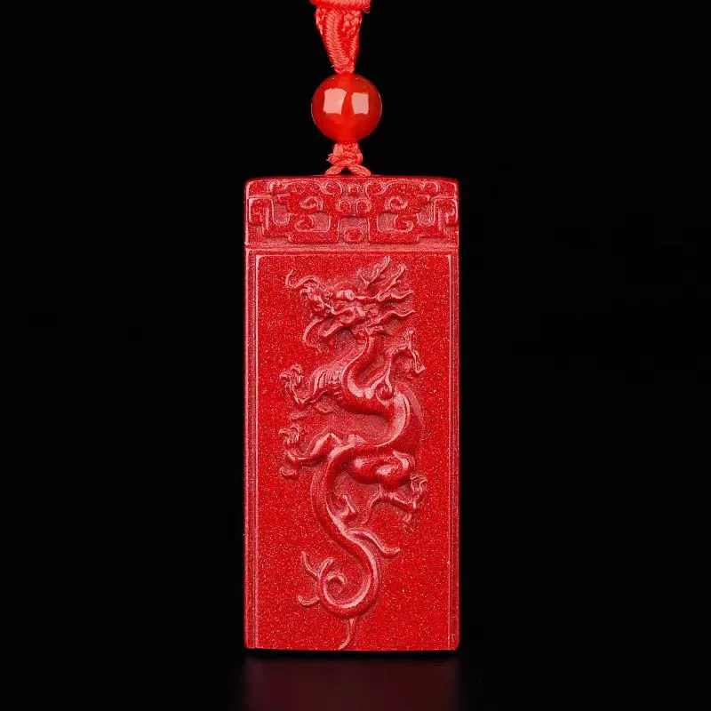 Lingxiang Yurun Cinnabar Necklaces Unisex-14