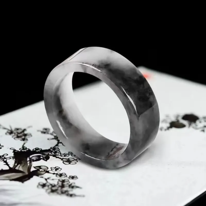 Lingxiang Yurun Glutinous Jade Jadeite Rings Unisex-2