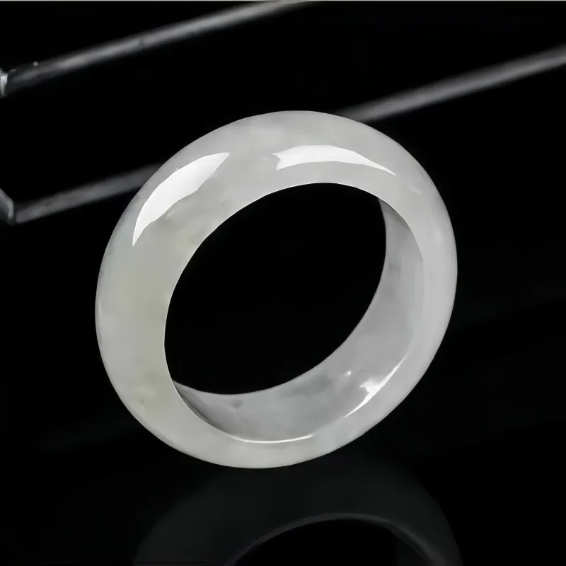 Lingxiang Yurun Ice Glutinous Jadeite Rings Unisex-2