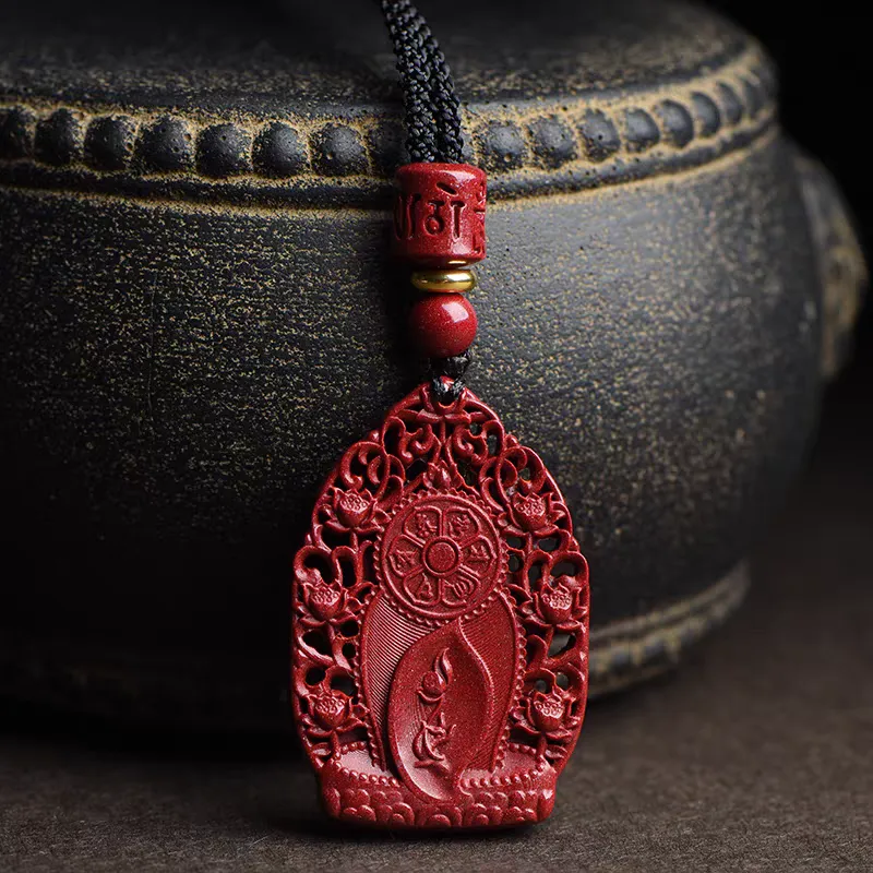 Lingxiang Yurun Cinnabar Necklaces Unisex-21