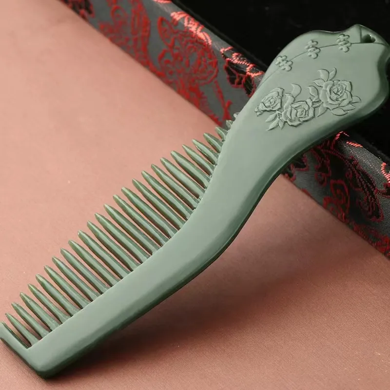 Lingxiang Yurun Comb Green Jade Unisex-2