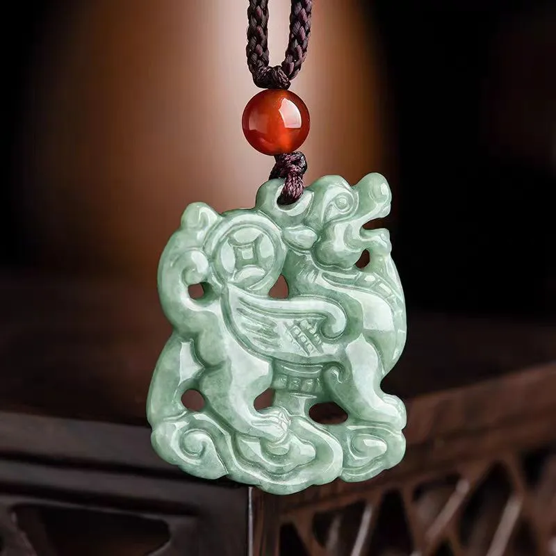 Lingxiang Yurun Bean Type Good Gift Necklace Unisex-1