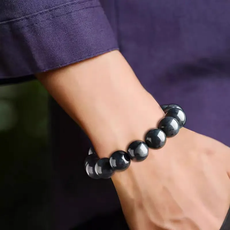 Lingxiang Yurun Bracelets Blue And White Men's-4