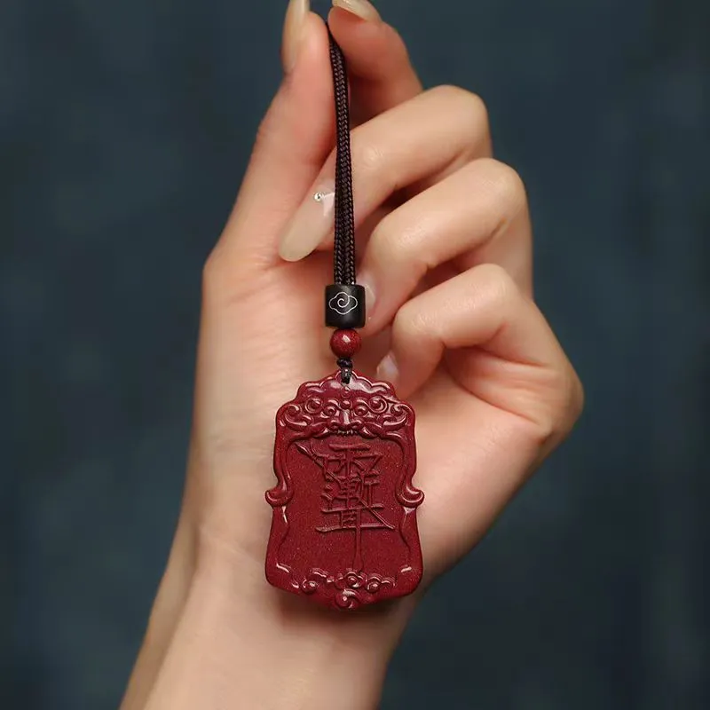 Lingxiang Yurun Cinnabar Necklaces Unisex-5