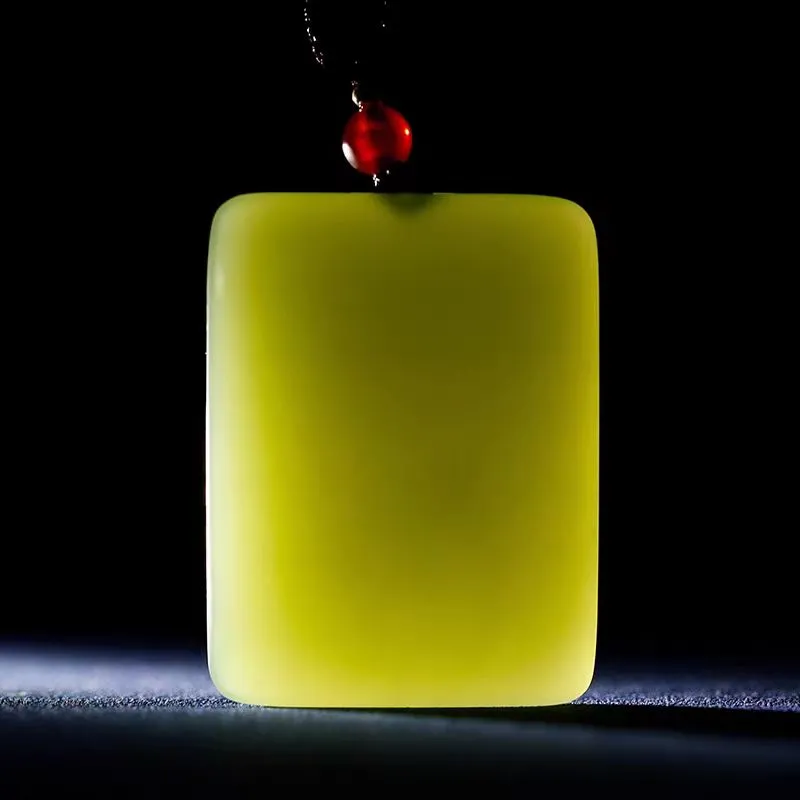 Lingxiang Yurun Hetian Jade Necklaces Pale Greenish White Jade Unisex-4