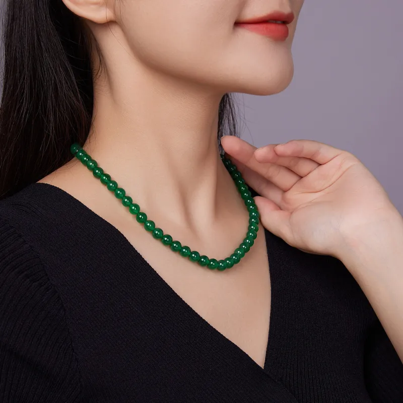 Lingxiang Yurun Chalcedony Necklaces Women's-3
