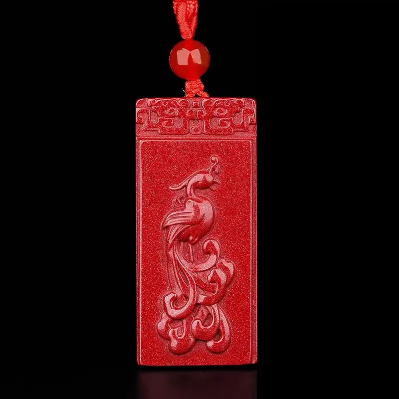 Lingxiang Yurun Cinnabar Necklaces Unisex-15