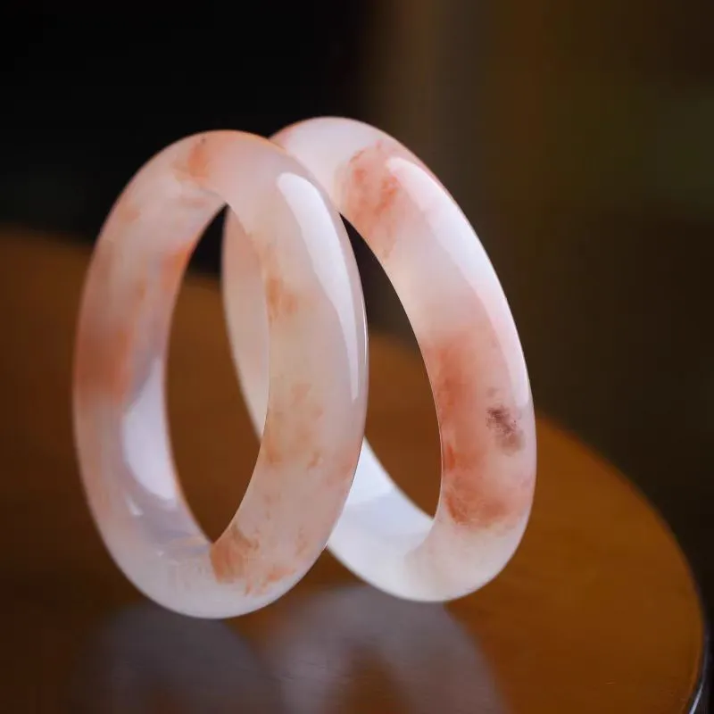 Lingxiang Yurun Golden Silk Jade Bangles Women's-8