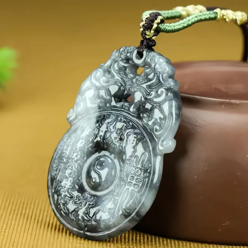 Lingxiang Yurun Bean Type Versatile Box Necklace Pendant New Year Unisex-1