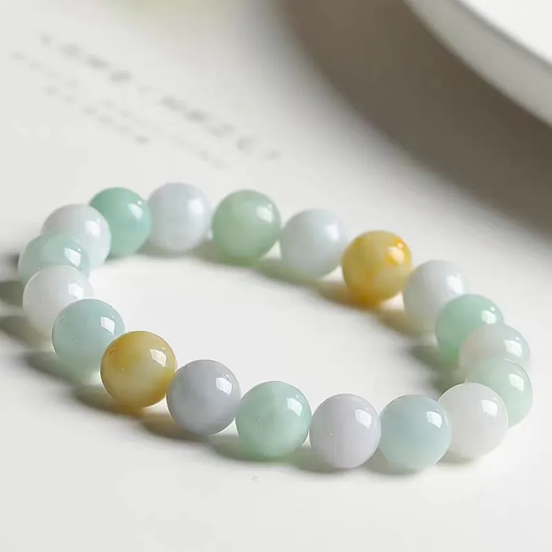 Lingxiang Yurun Glutinous Jade Jadeite Bracelets Unisex-4