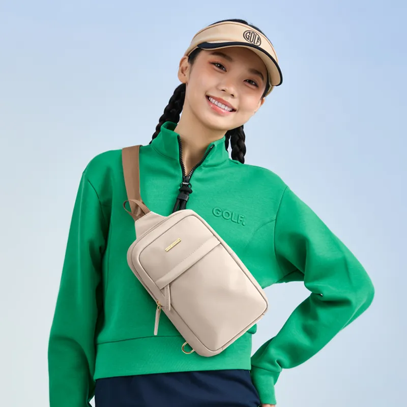 GOLF Fabric Sling Bag Women's Apricot/Black-2