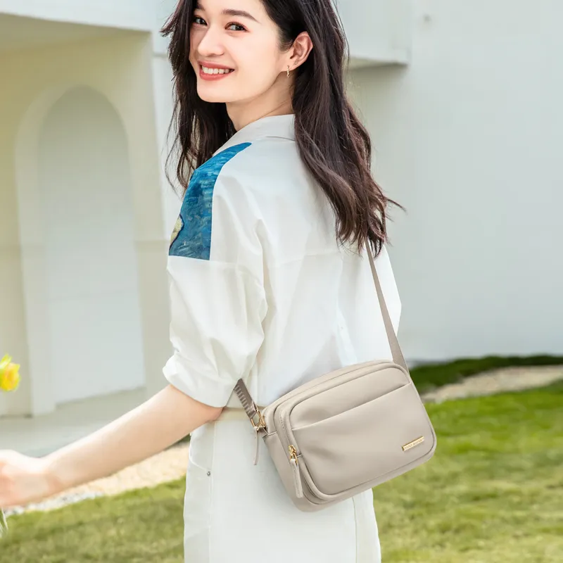 GOLF Fabric Crossbody Bag Women's Apricot/Black-5