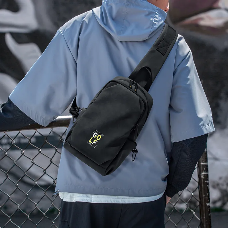 GOLF Fabric Sling Bag Regular Men's Black/Gray-4