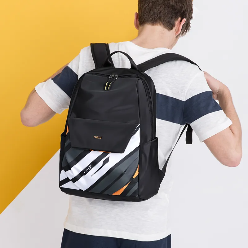 GOLF Oxford With Fabric Commute Backpack Large Size Men's Multicolor-14