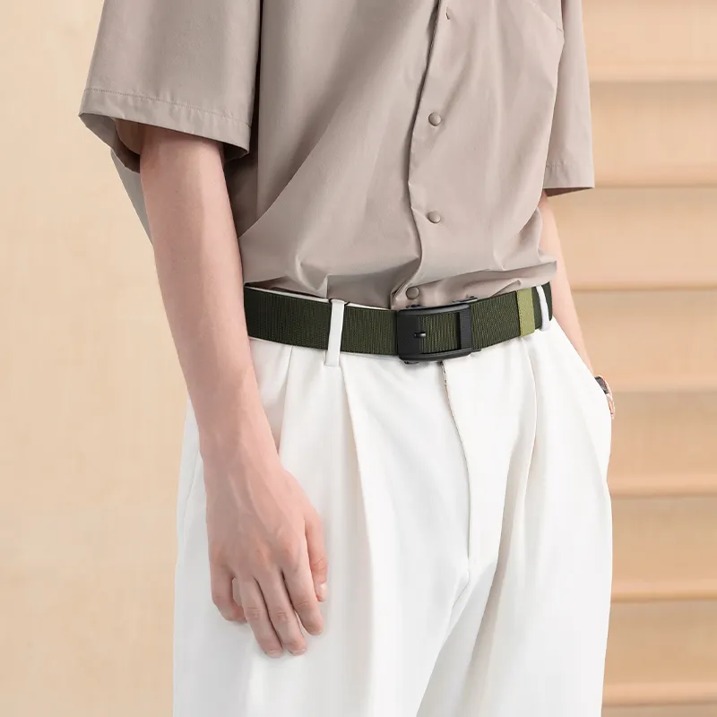 GOLF Fabric Automatic Buckle Belt Men's Multicolor Width 3.7cm-17