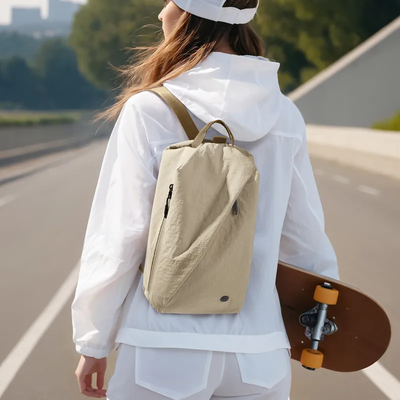 GOLF Fabric Backpack Regular Unisex Black/Light Apricot-10