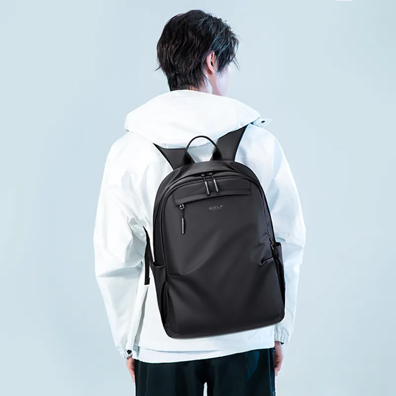 GOLF Textile, Synthetic Leather Backpack Large Size Men's Black-4