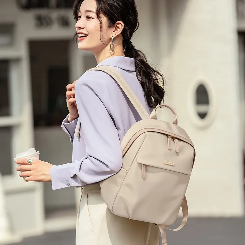 GOLF Fabric Backpack Regular Women's Apricot/Elegant Black-3