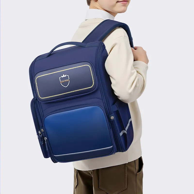 GOLF Fabric With Synthetic Leather Student Bag 22 Men's Lavender/Blue-9