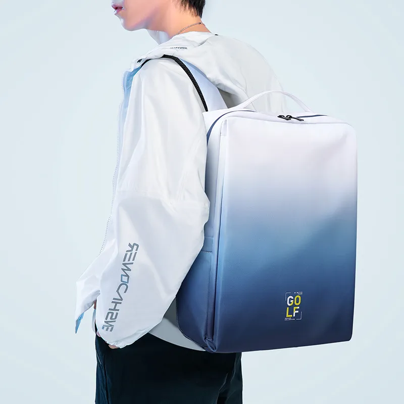 GOLF Fabric 15.6 Laptop Backpack Backpack Large Size Men's Ink Wash/Light Blue-7